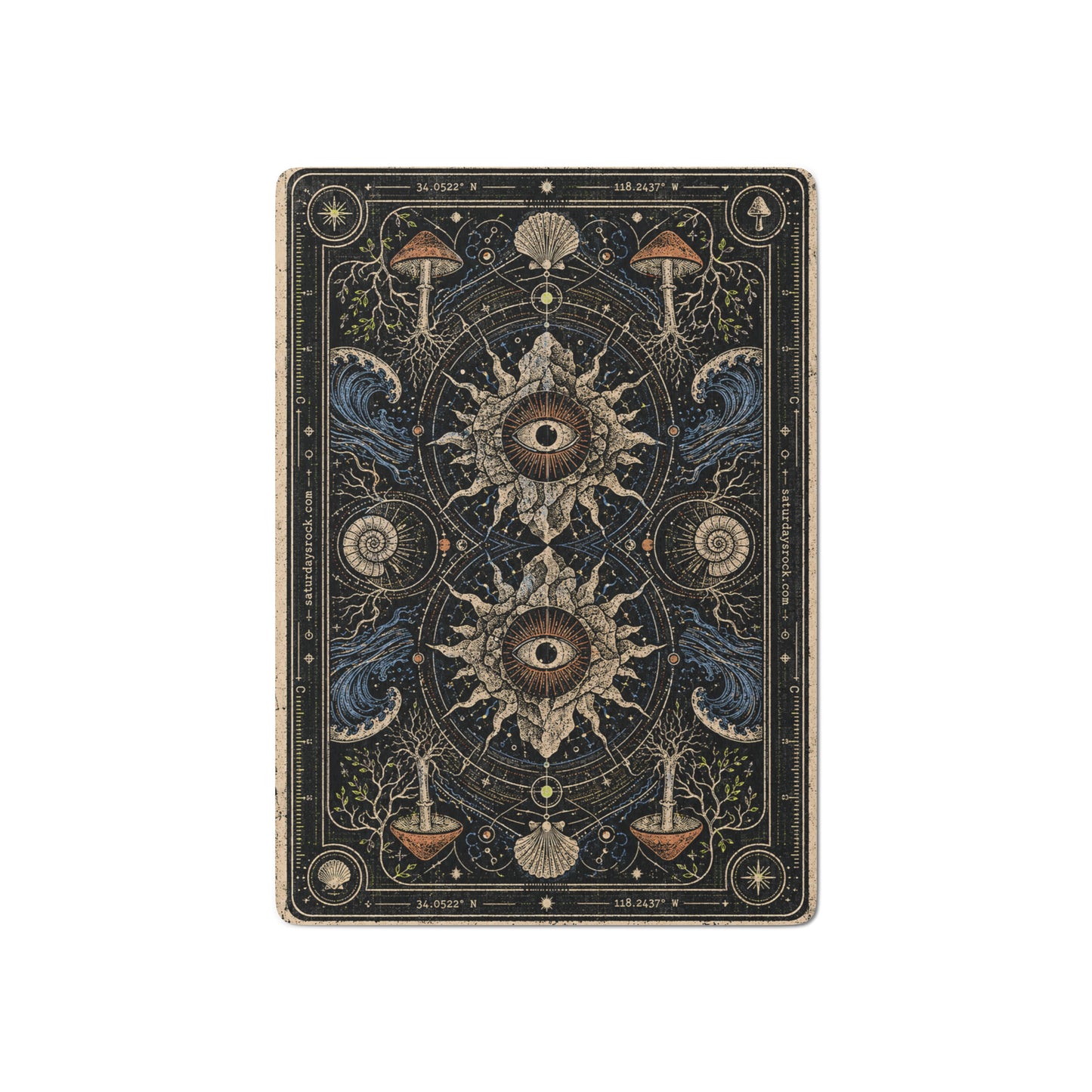 Mystical celestial Poker playing cards