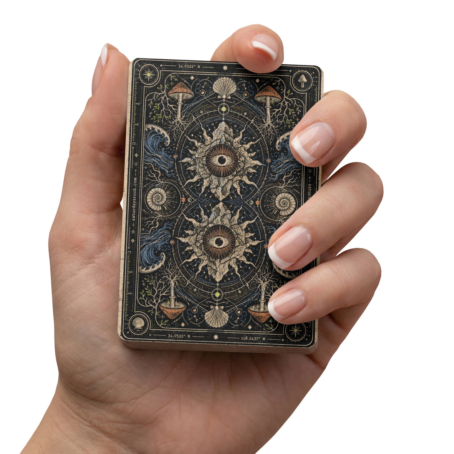 Mystical celestial Poker playing cards